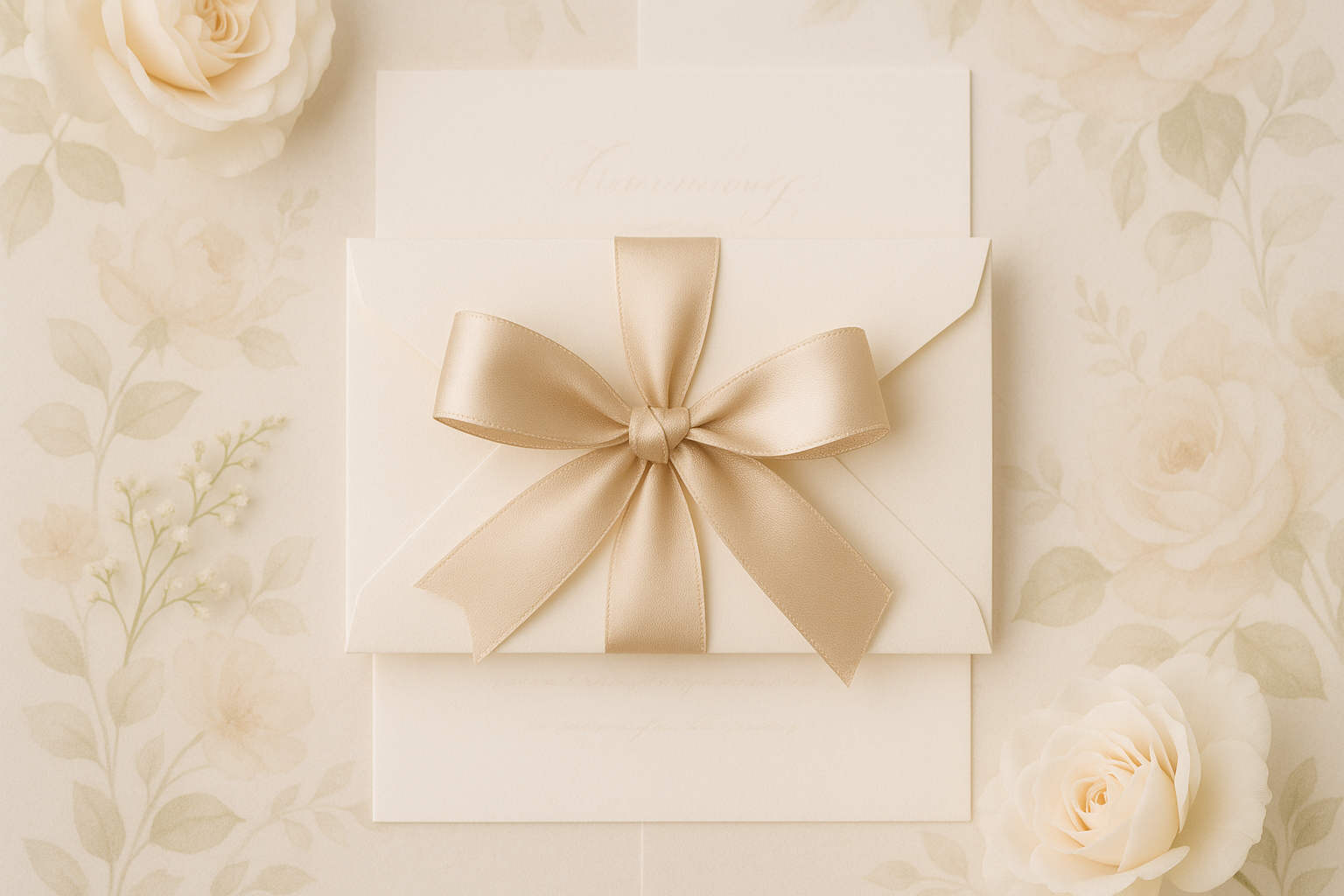 Eleganter Geldumschlag als Hochzeitsgeschenk
